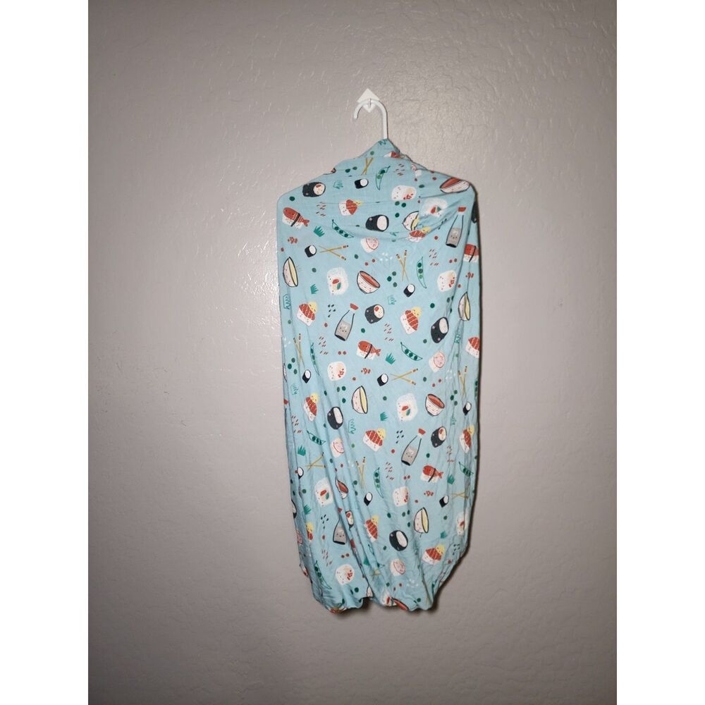 Little Sleepies Sushi Crib Sheet Blue Bamboo Viscose Fitted Baby Nursery Sheet
